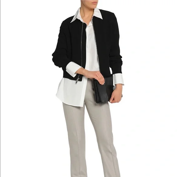 Theory Crepe Bomber Jacket - Picture 1 of 16